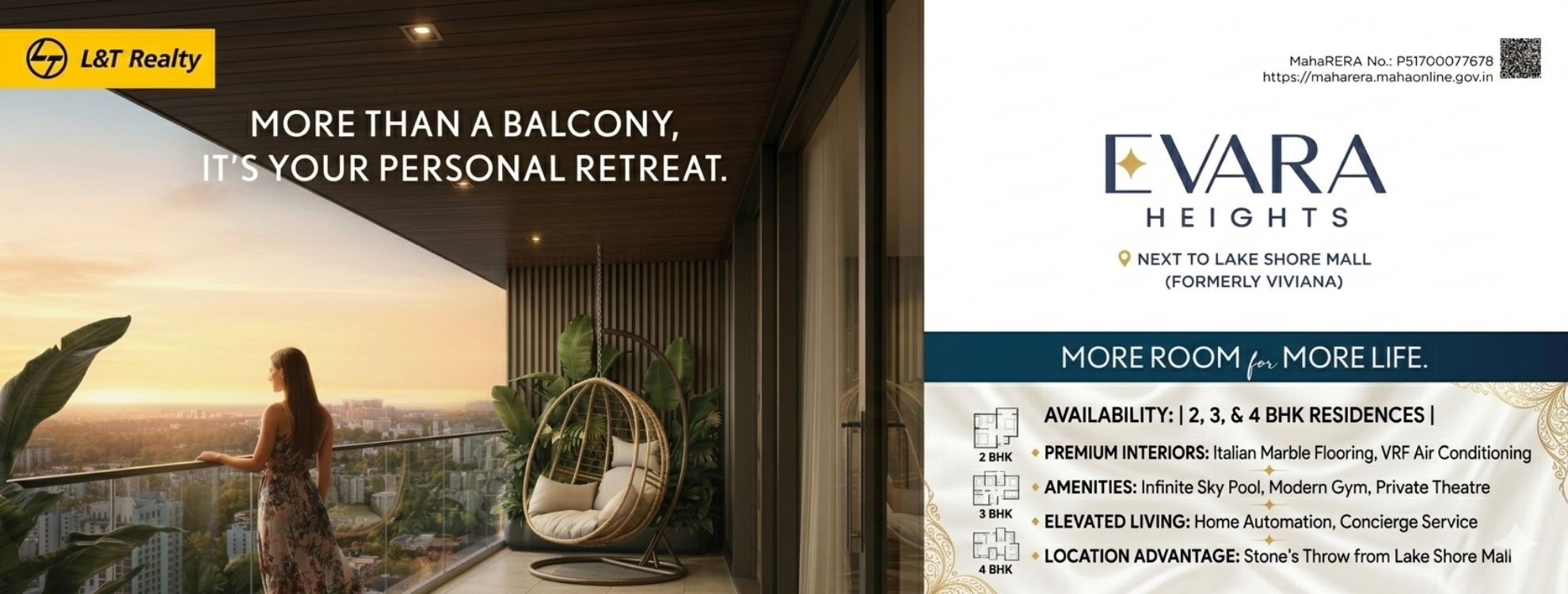 Evara Heights Thane | L&T Realty 2, 3 & 4 BHK Home